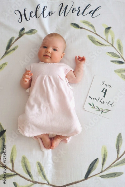 Obraz Celebrating age: A Precious Milestone with Our Little Girl