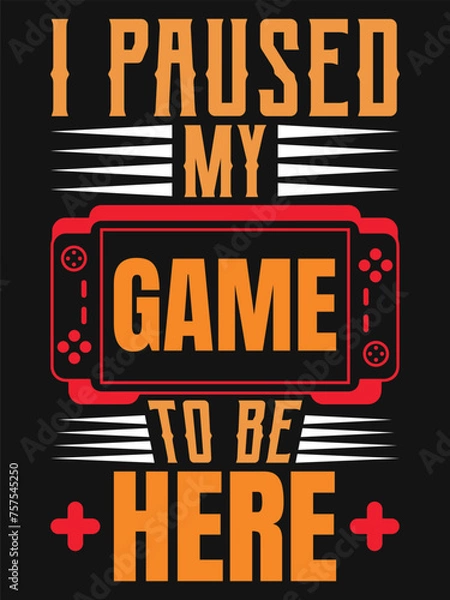 Obraz Awesome Gaming Tshirt Template