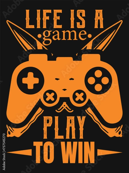 Obraz Awesome Gaming Tshirt Template