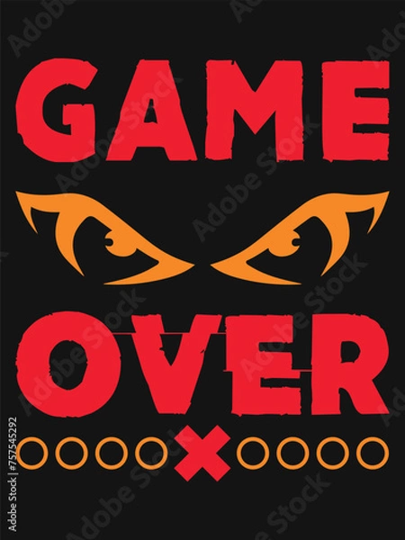 Obraz Awesome Gaming Tshirt Template