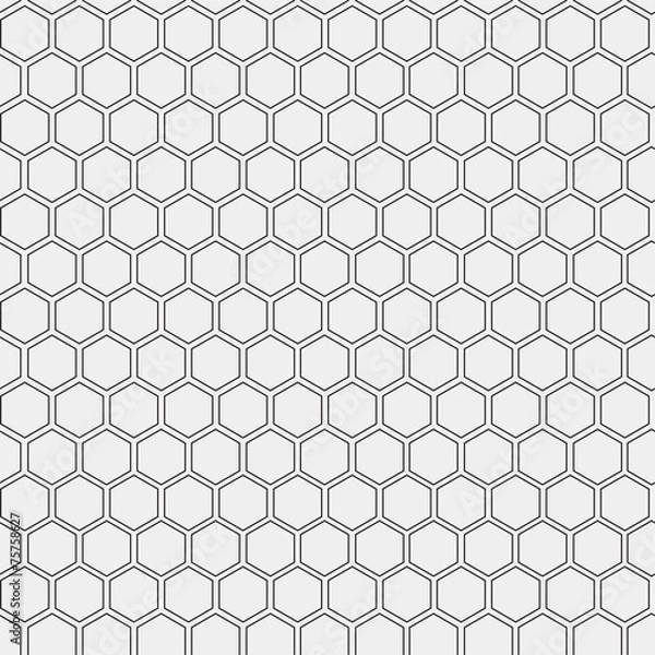 Obraz Abstract minimalistic black and white pattern hexagon