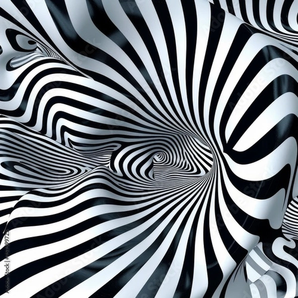 Fototapeta Abstract Neo Dadaist Patterns of Op Art Design, Conceptual Optical Illusion Images, Neo Dadaism