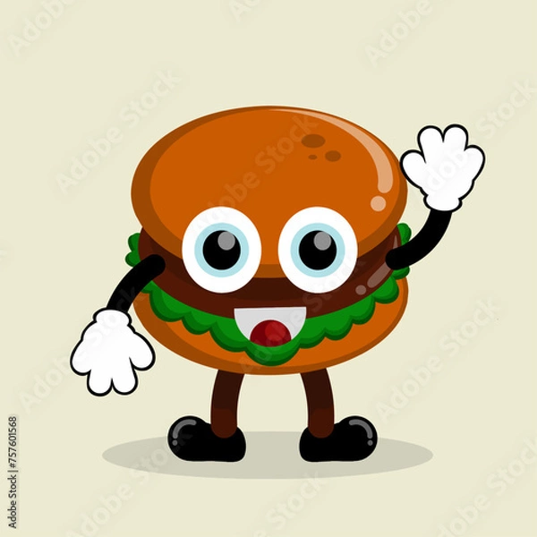 Obraz delicious and fun cute burgers vector