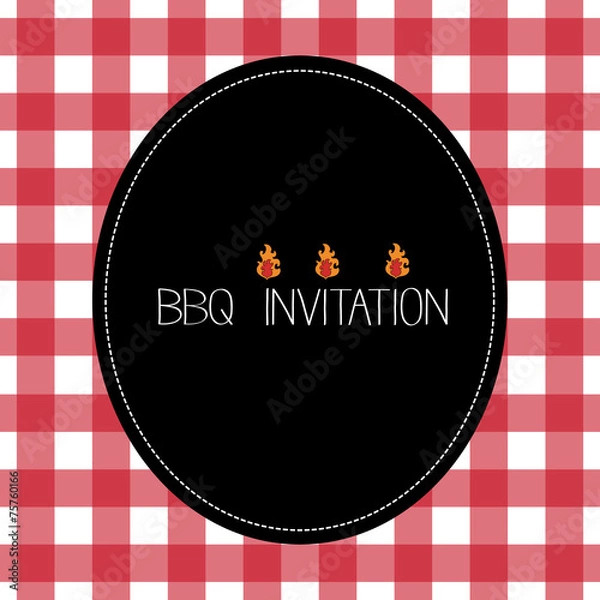 Obraz Barbecue party invitation vector