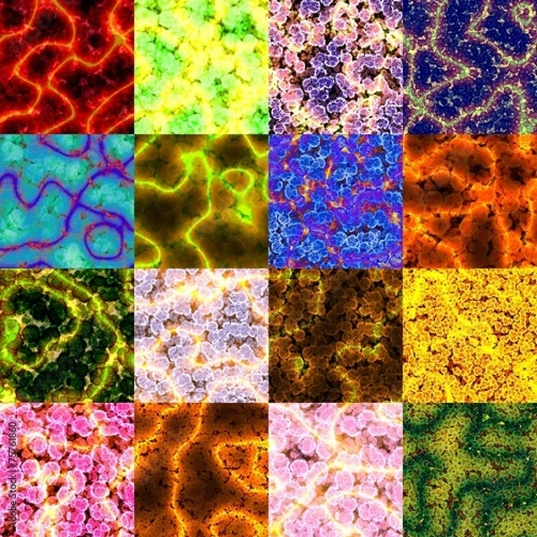 Fototapeta Set of computer generated microscopic structures