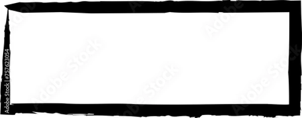 Fototapeta Rectangle ink empty. Text box and frames