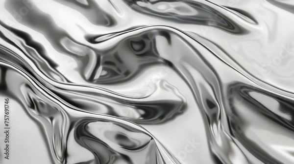 Fototapeta Fluid Silver: A Minimalist Masterpiece
