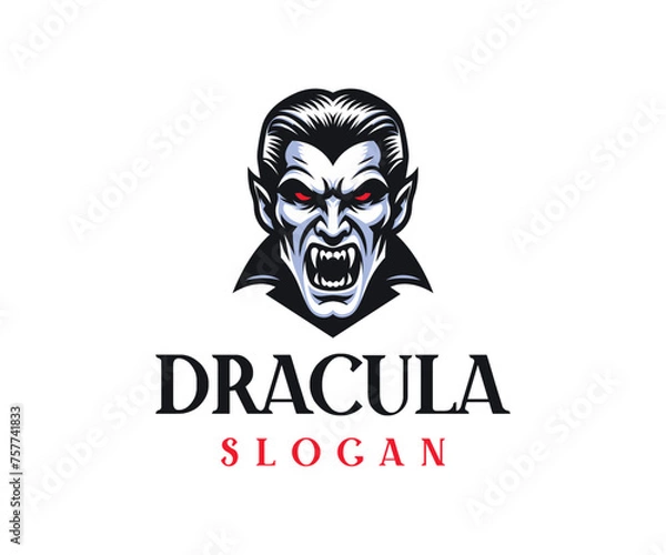 Fototapeta Dracula Face Logo