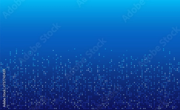 Fototapeta Digital technology background. Digital data dots bllue pattern pixel background