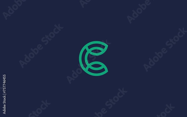 Fototapeta initial c with leaves logo icon design vector design template inspiration