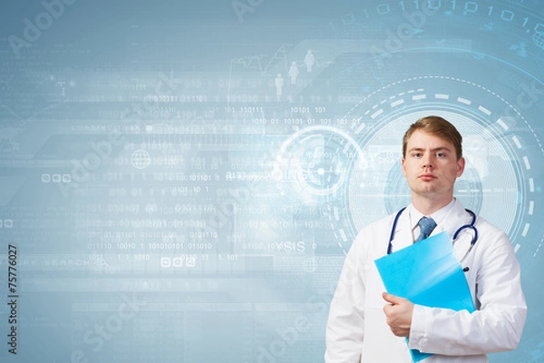 Fototapeta Thoughtful doctor