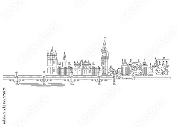 Obraz nuance_illustration_ロンドン、イギリス、都市、景観