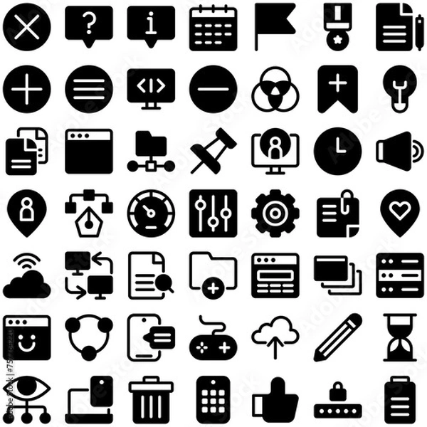 Fototapeta Vector of User Experience Icon Set. Perfect for user interface, new application
