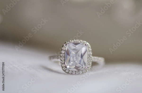 Obraz Wedding ring with diamond