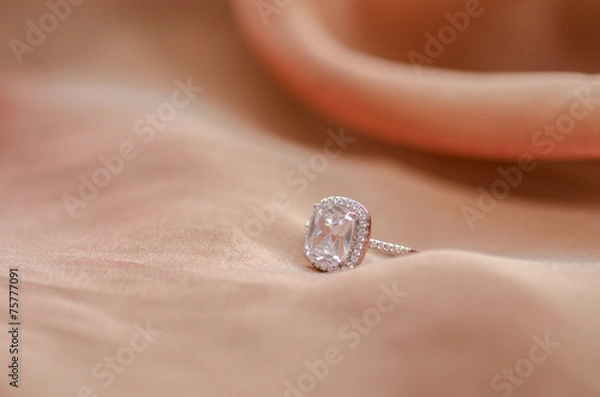 Obraz Wedding ring with diamond