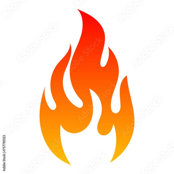 Obraz Simple vector flame icon