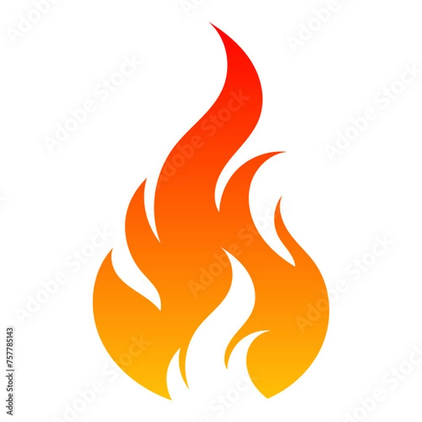 Obraz Simple vector flame icon