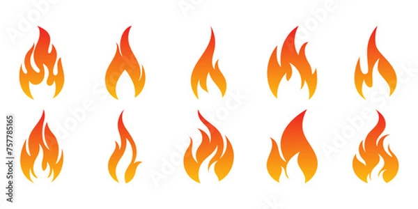 Obraz Simple vector flame icon