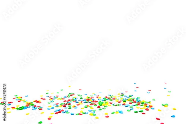 Obraz Konfetti auf weißem Hintergrund