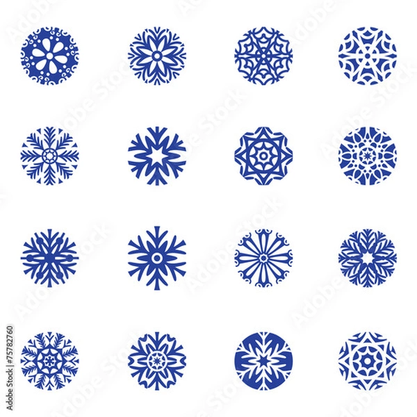 Fototapeta snowflakes set