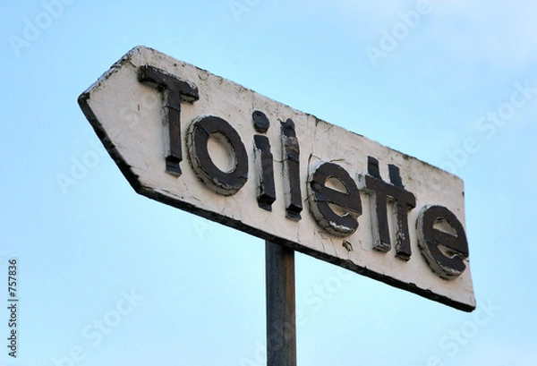 Obraz hinweis zur toilette