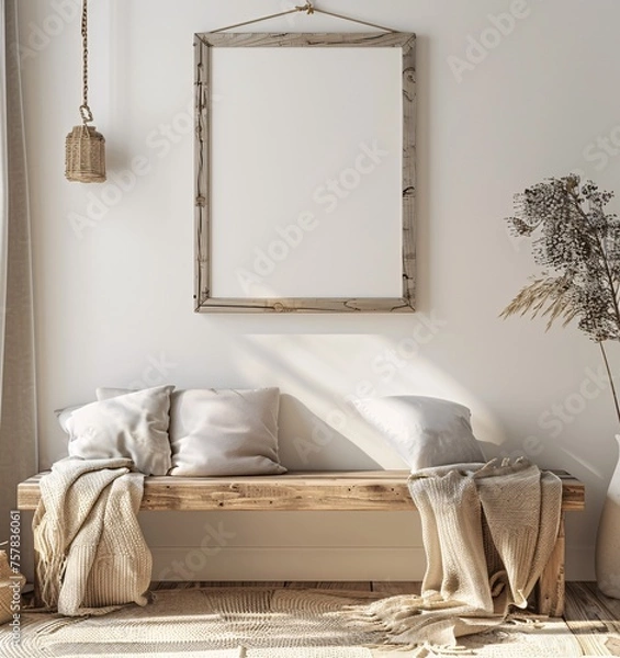 Fototapeta A Cozy Nook for a Monthly Meditation Retreat Generative AI