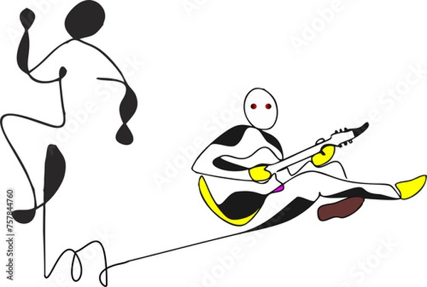 Obraz playing the guitar