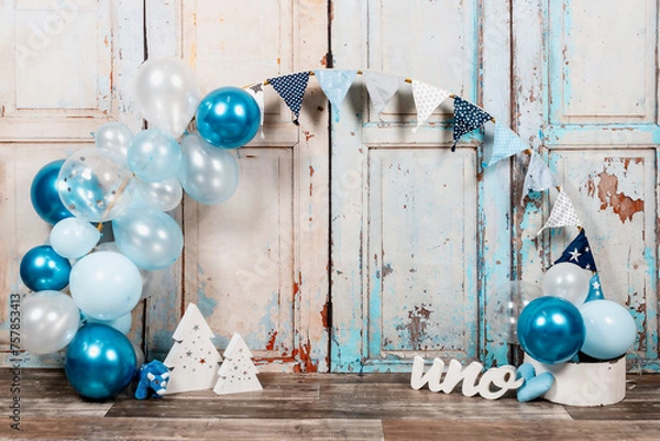 Fototapeta Escenario fiesta cumpleaños infantil