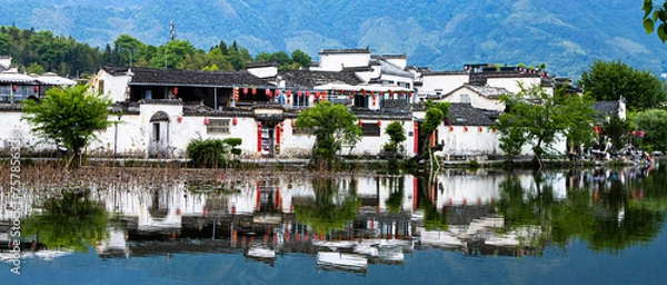 Fototapeta Hongcun village scenery in Huangshan Anhui China.