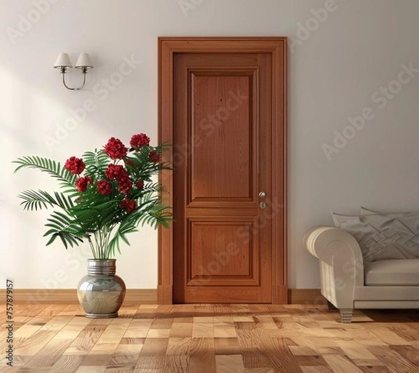 Fototapeta Floral Fusion A Blend of Modern Design and Seasonal Charm Generative AI