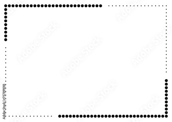 Obraz 黒のシンプルな点線フレーム