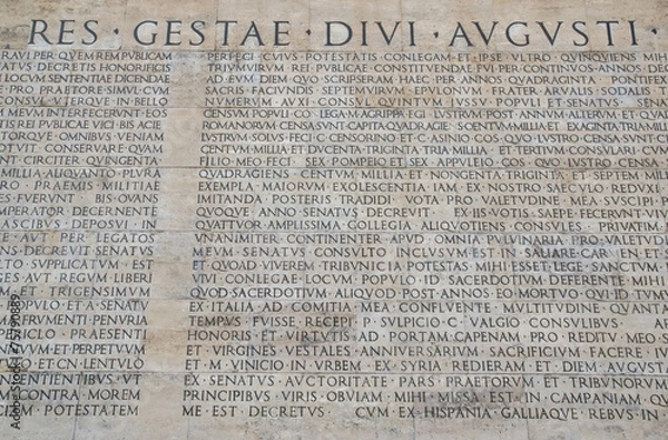 Obraz Res Gestae dell'imperatore Augusto