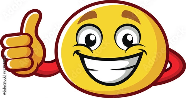 Obraz Thumb up emoticon