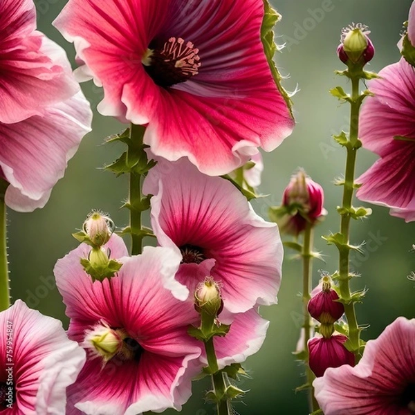 Obraz red and white flowers