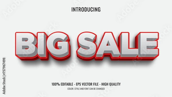 Obraz Big sale editable text effect