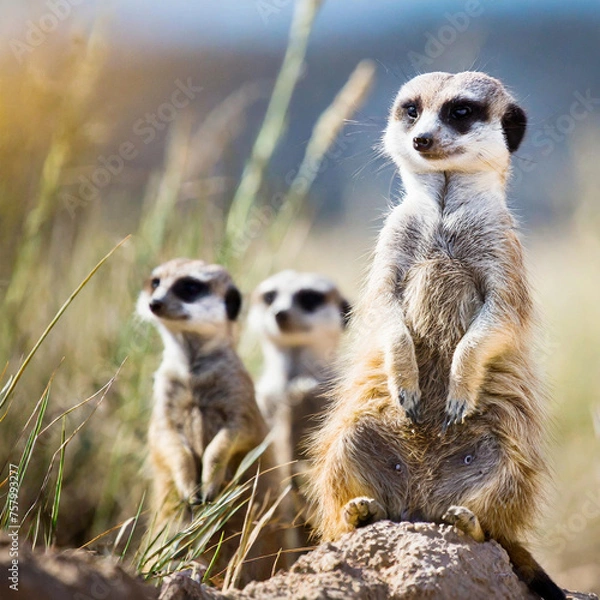Obraz meerkats on guard