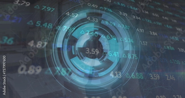 Obraz Image of scope scanning over data processing