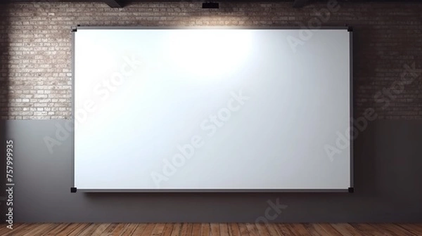 Fototapeta Projector Screen - Empty White Board Presentation