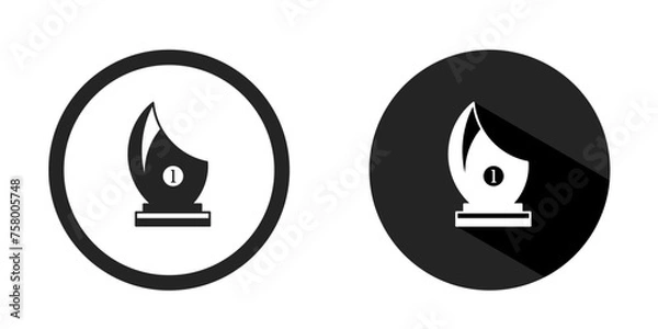 Fototapeta Award logo. Trophy icon vector design black color. Stock vector.