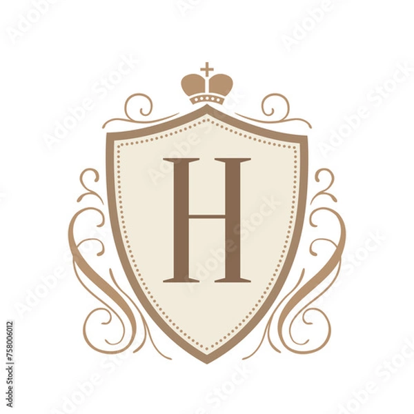 Obraz elegant monogram design template. vector