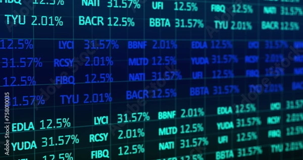 Obraz Image of data processing over black background