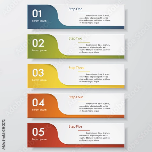 Obraz Design clean number banners template. Vector.