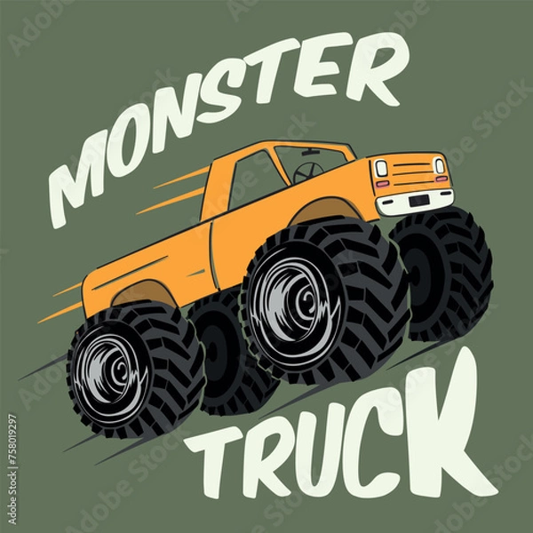 Obraz monster truck vector illustration
