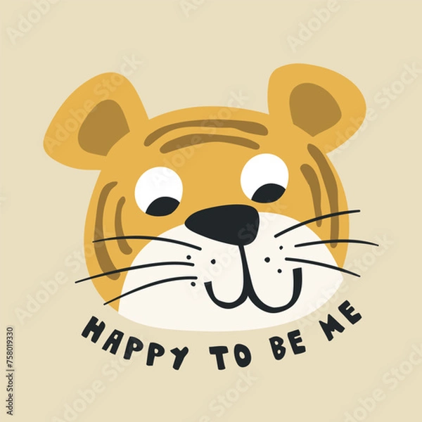 Obraz cartoon tiger vector illustration