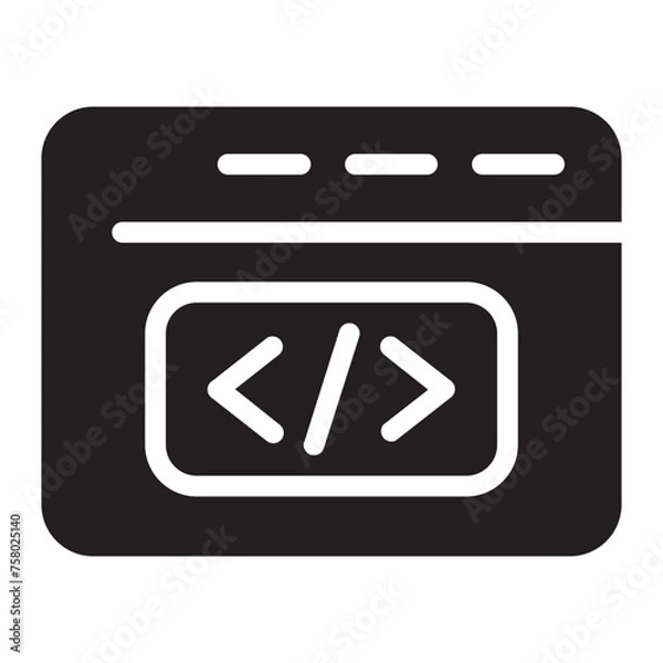 Obraz coding glyph icon
