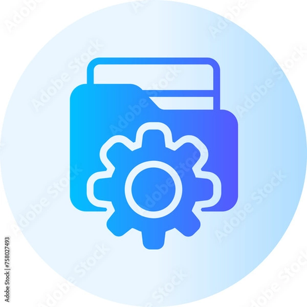 Fototapeta digital asset management gradient icon