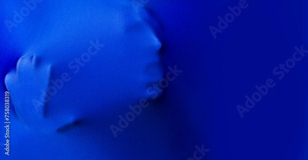 Fototapeta man face push