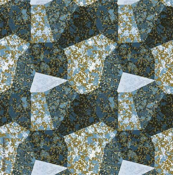Fototapeta Abstract seamless pattern with blocks of marble