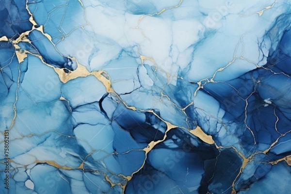 Fototapeta Texture, the white color is mixed in the context of works of art of blue marble , generative IA