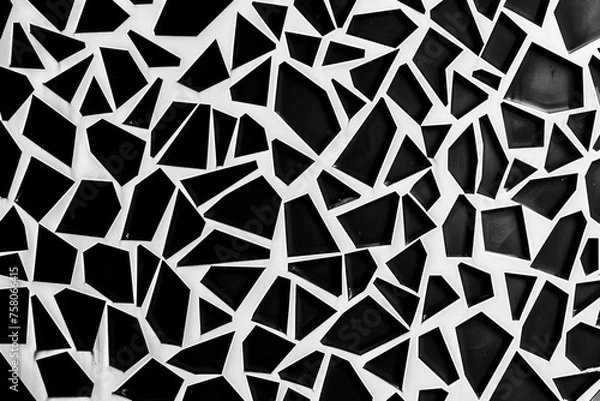 Obraz Stark monochrome digital geometric tessellation